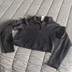 All in Motion Charcoal Quarter-Zip Top